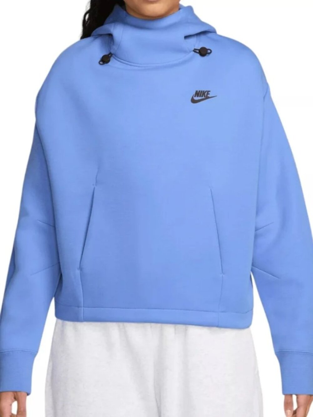 Women's Nike Tech Pack Cropped Hoodie Blue XS Excellent Condition